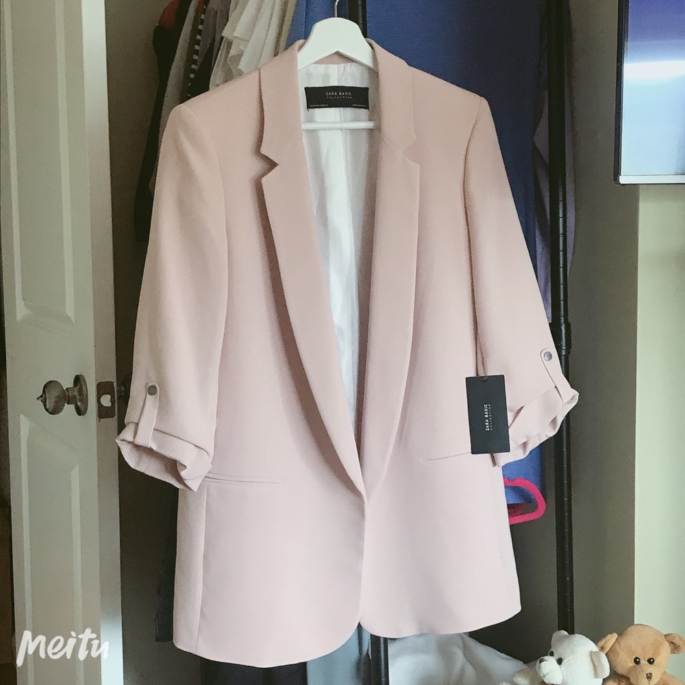 ZARA blush blazer